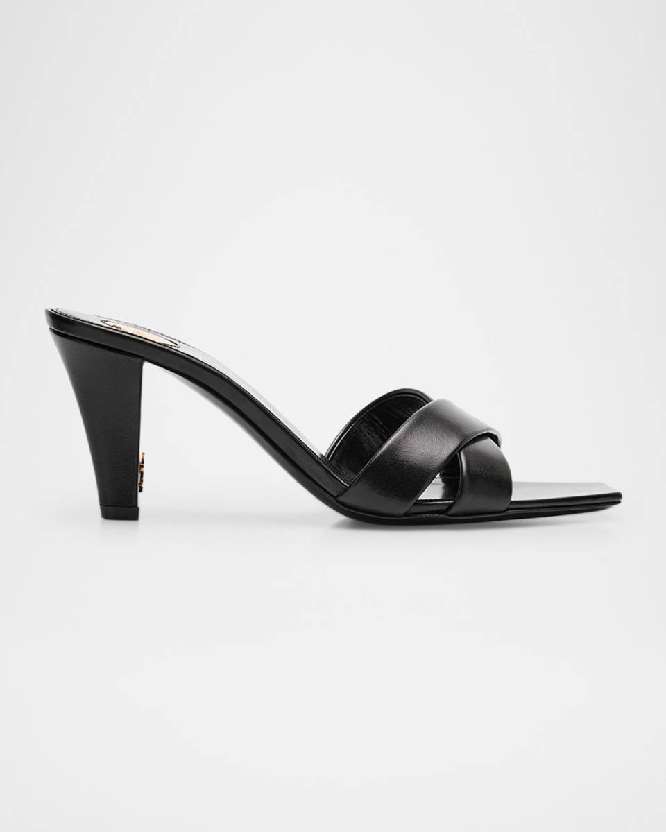 Jill Leather Crisscross Mule Sandals